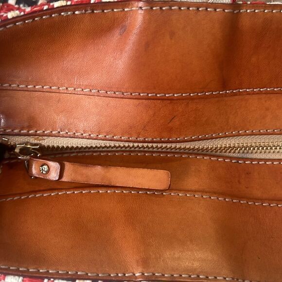 Kate Spade Red and Black Leather and Woven Tote Shoulder Bag - Picture 15 of 16